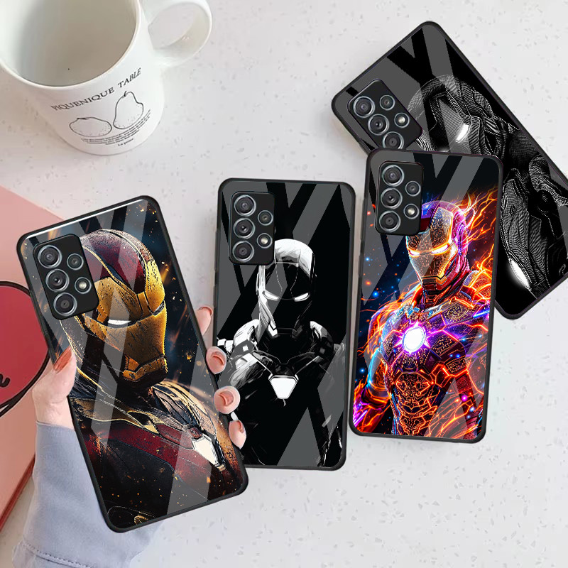 Homem De Ferro 10 Vidro Caso Telefone Para Samsung Galaxy A16 A15 A25 A35 A55 A53 A54 A34 A14 A32 A52 4G 5G Capa A56 A54
