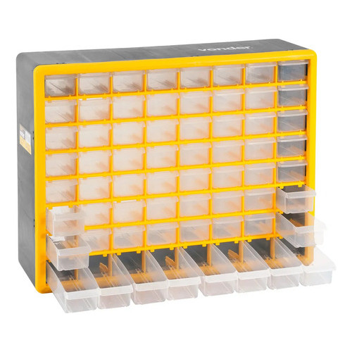 Organizador Plástico Multiuso OPV310 com 64 Gavetas para Parede ou Bancada Vonder