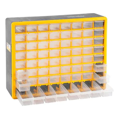 Organizador Plástico Multiuso OPV310 com 64 Gavetas para Parede ou Bancada Vonder