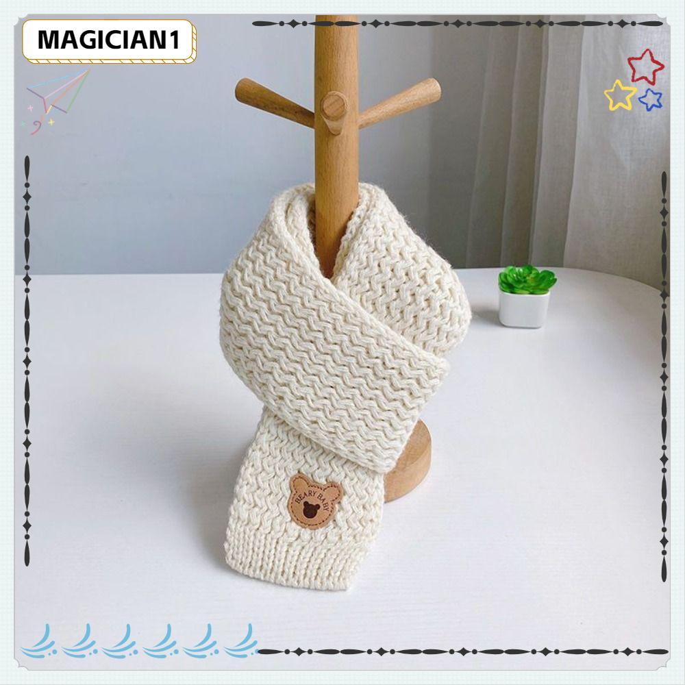 Cachecol Infantil MAGICIAN , Lindo Xale De Malha Outono Inverno , De Cor Sólida Para Manter Quente
