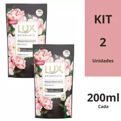 Kit 2 Sabonete Líquido Lux Botanicals Rosas Francesas Refil 200ml Cada
