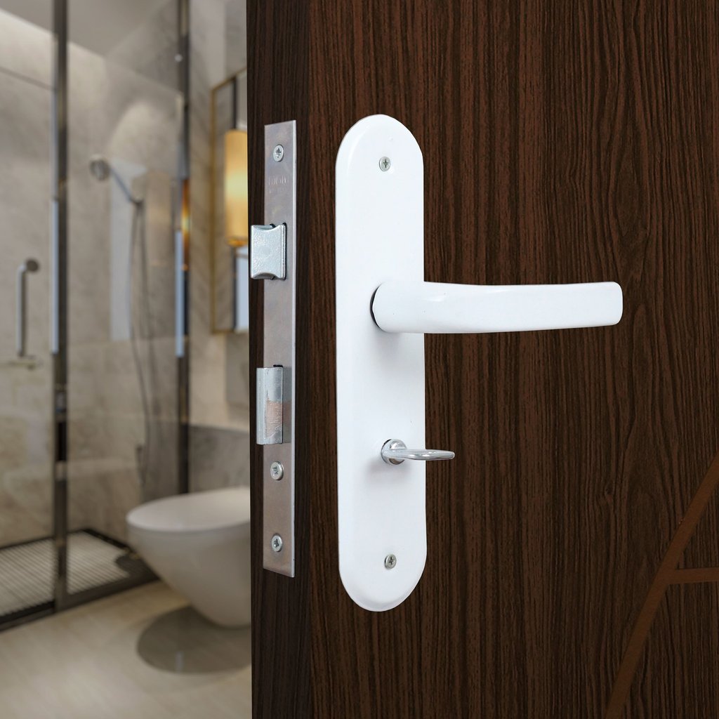 Fechadura Interna Espelho Aço Branca 40mm Stilo