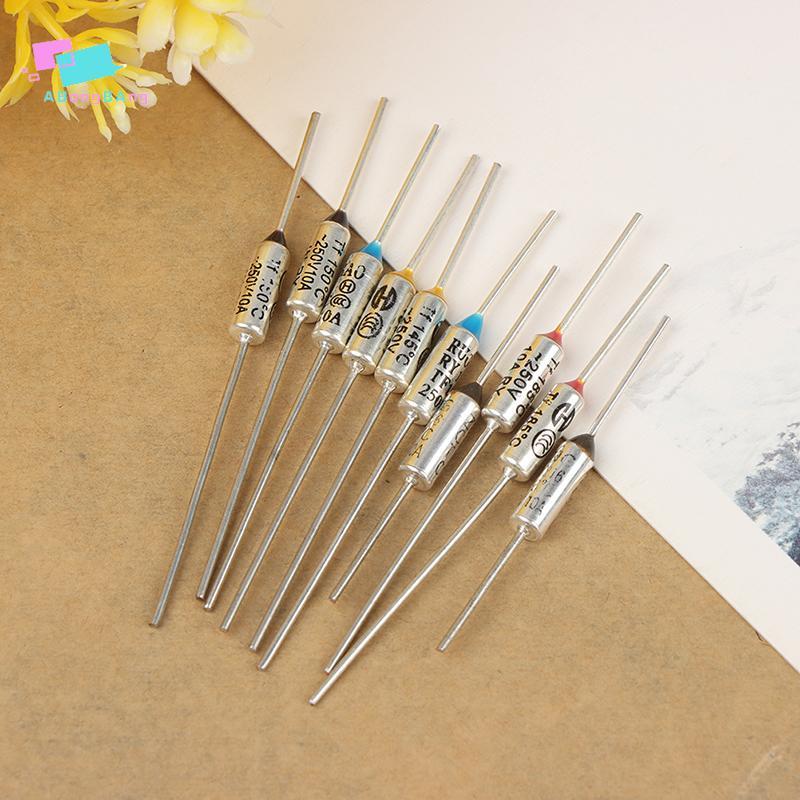 Abongbanghn 10PCS Fusível Térmico De Metal 10A 15A 250V Temperatura 142 ° 150 172 185 216 Para Panela Elétrica De Arroz