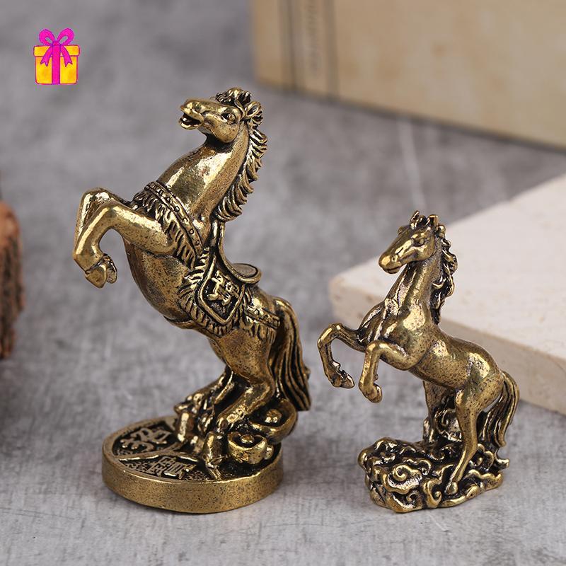 [INTH] Decoração De Mesa De Cavalo De Bronze , Sala De Estar , Chá , Escultura , Artesanato De Metal , Decorações Para C