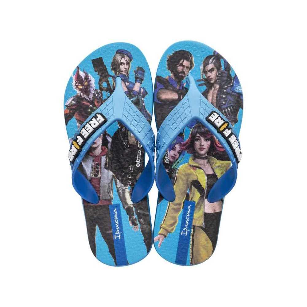 Chinelo ipanema free fire infantil menino azul 26966