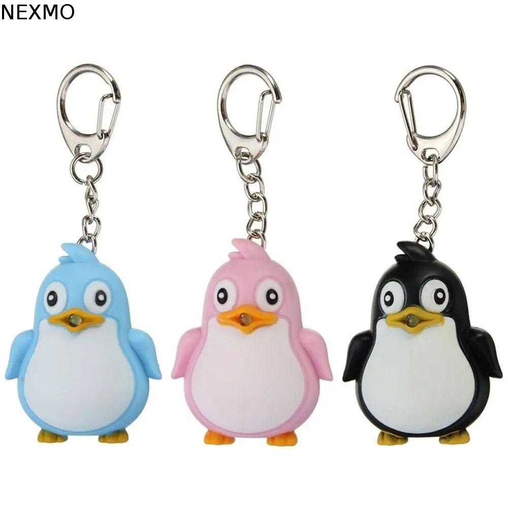 Chaveiro Com Luz Sonora NEXMO , Porta-Chaves De Pinguim Sonoro , LED Animal Divertido E Fofo