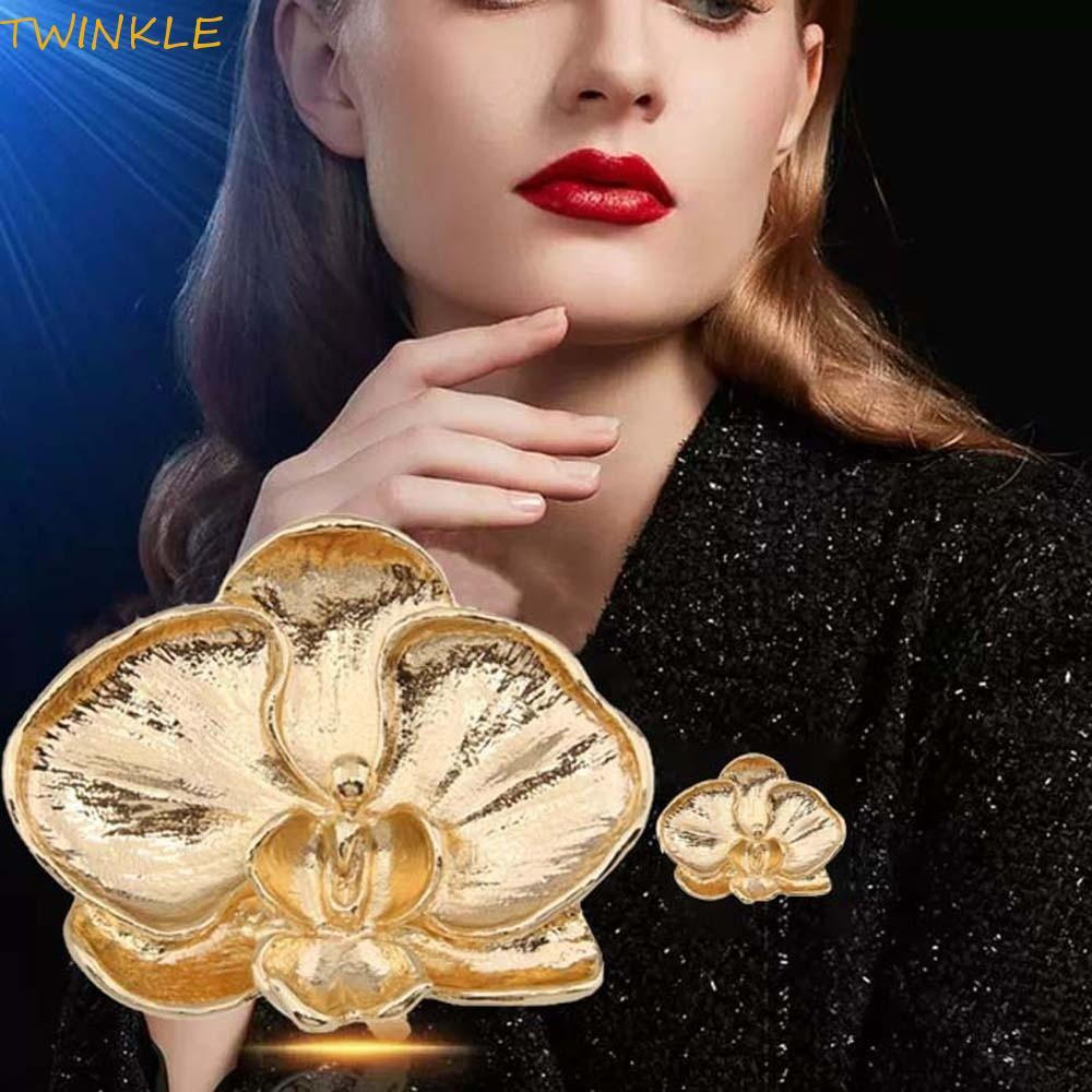 Pino De Orquídea Borboleta TWINKLEO , Ornamento De Corpete Broche De Flor Estilo Francês , Elegante