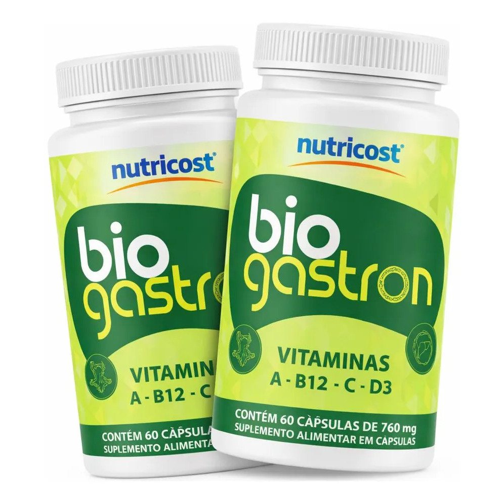 2 Biogastron Vitaminas A B12 C D3 | Auxilio Digestivo