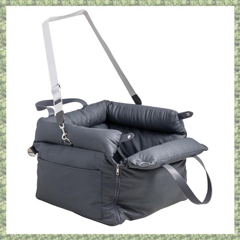 Assento De Carro Para Cães Pequenos E Médios , Cama De Couro Macio À Prova D'água Com Clipe Arnês Viagem Bolsa De Transp