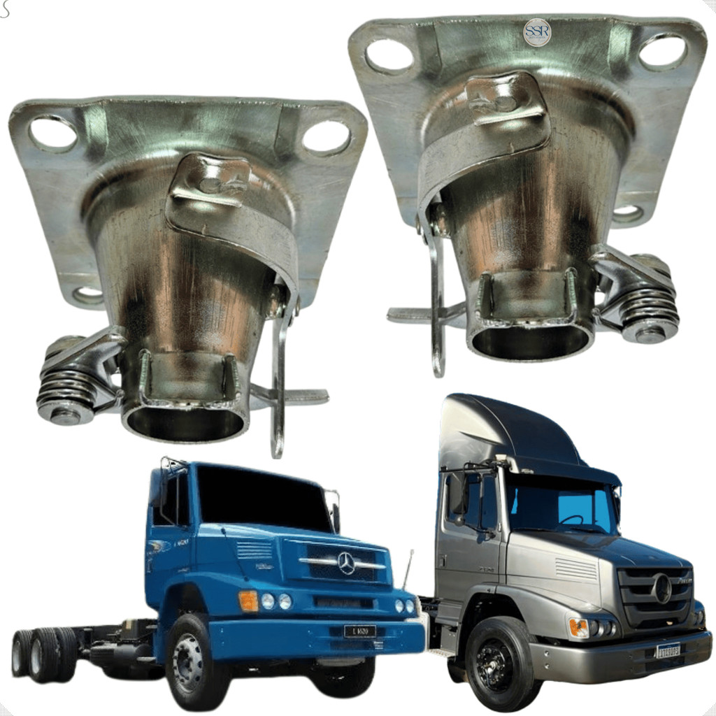 Par Fechadura Inferior Do Capô Mercedes Benz Hpn 1620 1418 Após 2000