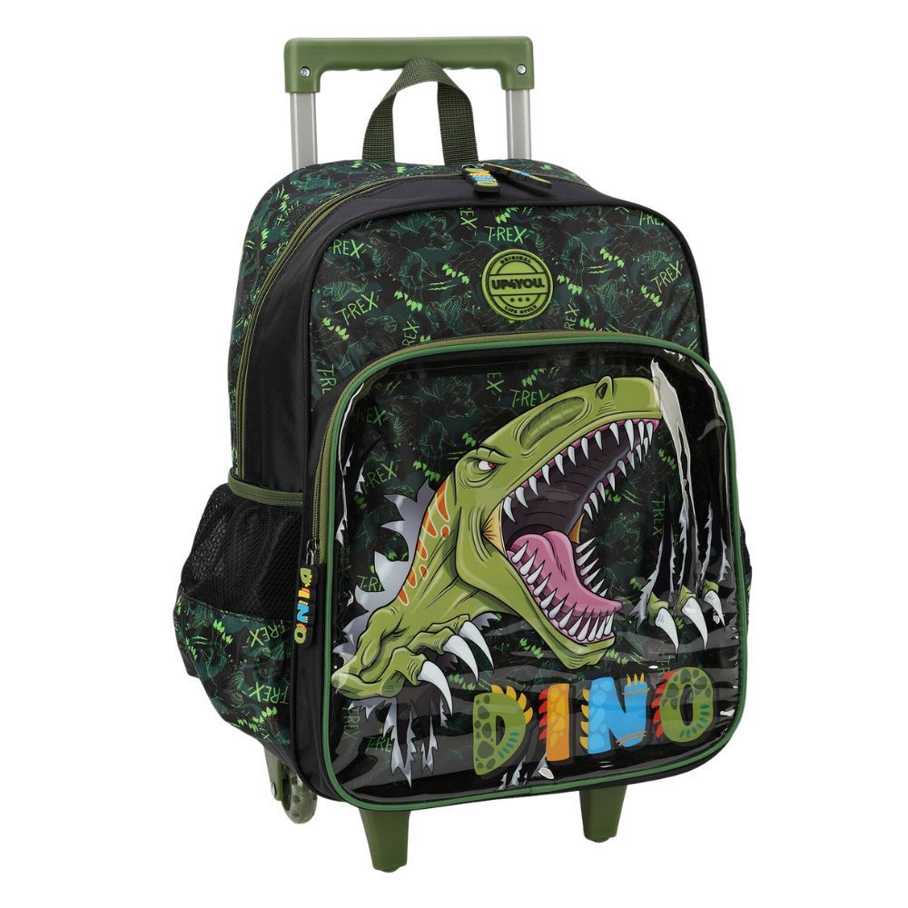 Mochila de Rodinhas Up4you Dino Verde IC39882UP Luxcel - UN em Oferta na Shopee