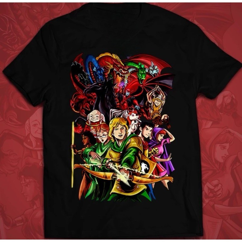 [Camiseta Premium em Algodão Puro]GXG Camiseta Geek Qualidade Premium Caverna do Dragão Vingador Mestre dos Magos Algodã