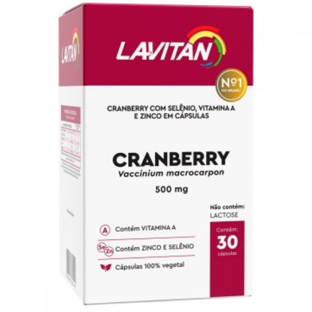 Vitamina Lavitan Cranberry 500g Com 30 Cápsulas em Oferta na Shopee
