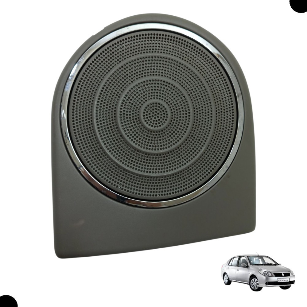 Grade Tela Alto Falante Renault Symbol 2009 2010 2012 2014 Cinza