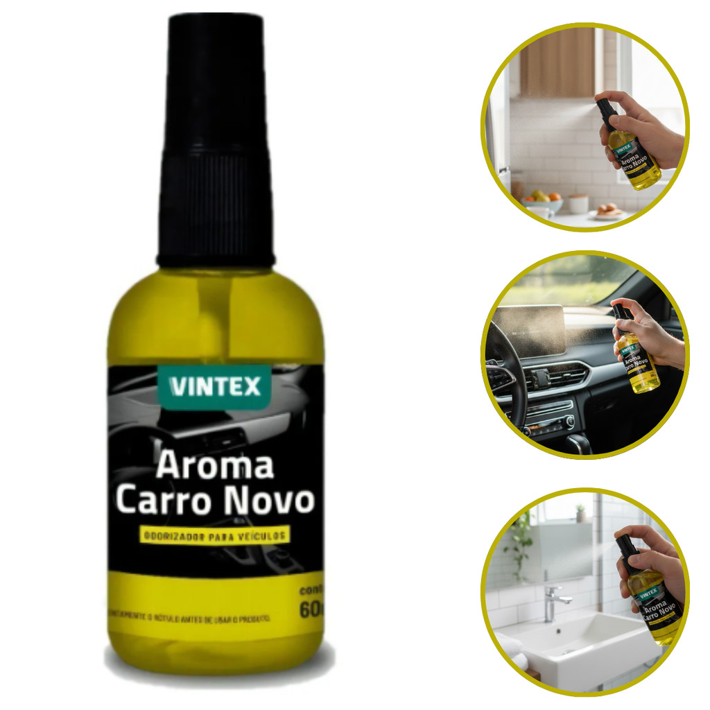 Odorizador Automotivo 60ml Arominha Spray Carro Novo Vintex em Oferta na Shopee