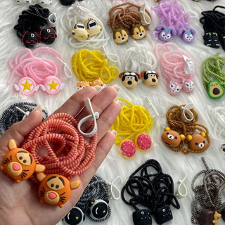 Protetor de Cabo USB E C Espiral Com 2 Protetores Pontas de Cabo Personagens em Oferta na Shopee