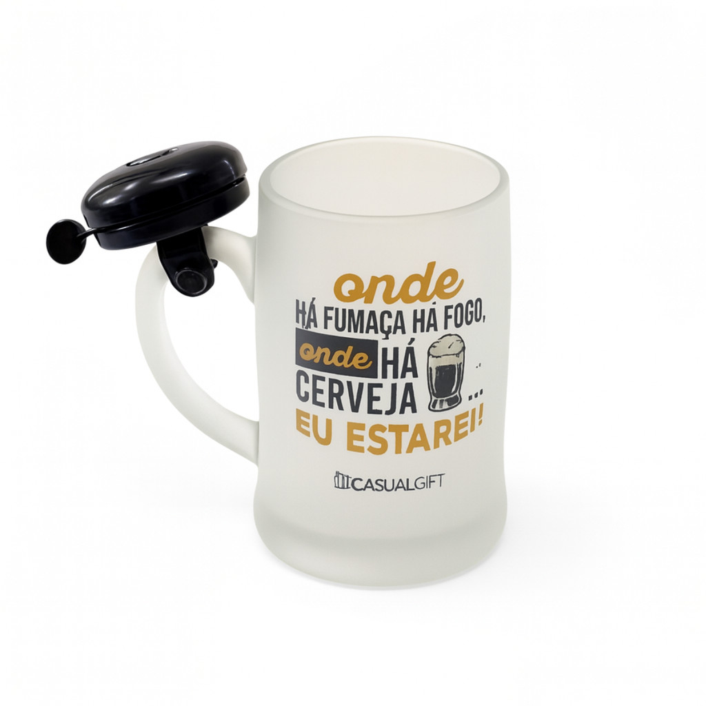 Caneca Chopp Campainha Onde Há Fumaça Há Fogo 400ml em Oferta na Shopee
