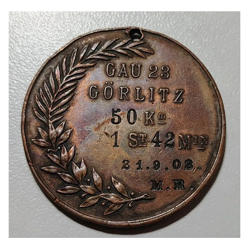 Medalha Alemã 1902 - Corrida - Elimatec Moedas Antigas.