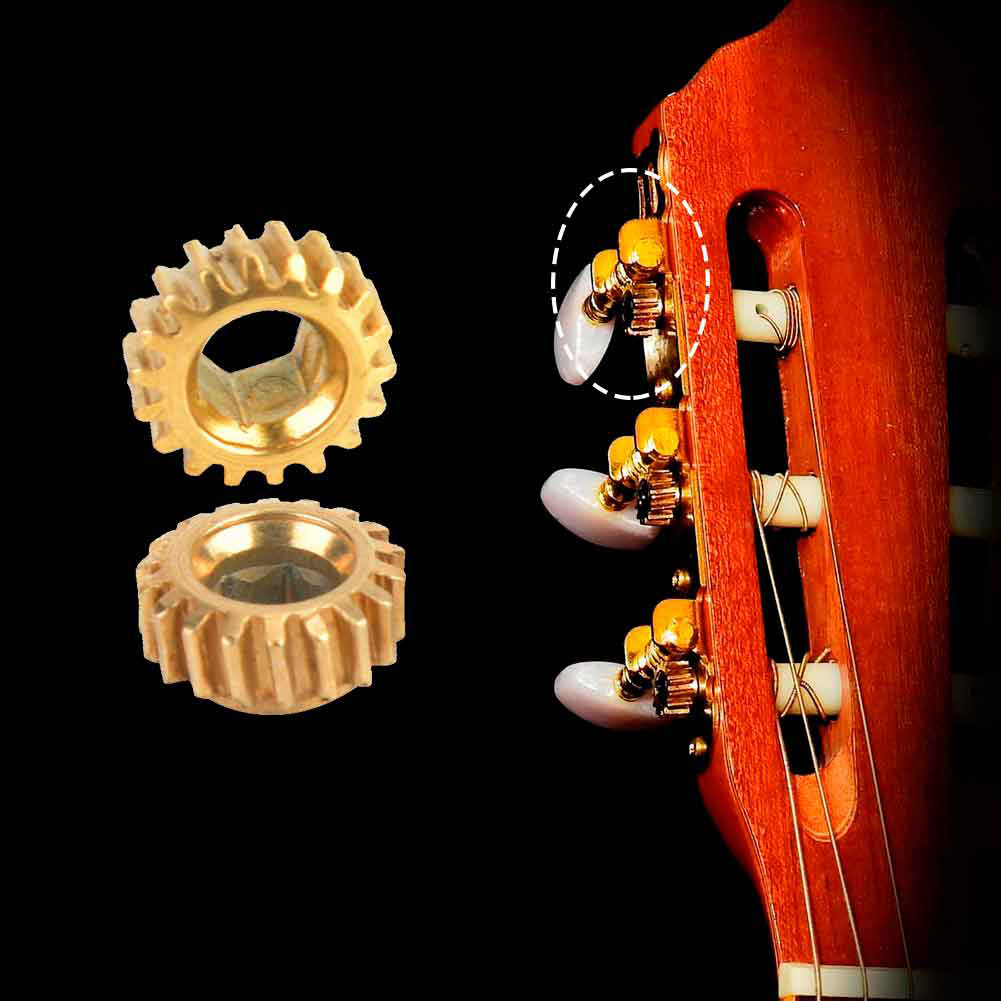 Afinação de cordas de violão clássico, cabeça de máquina de afinação de cordas, 4mm, engrenagem hexagonal interna para