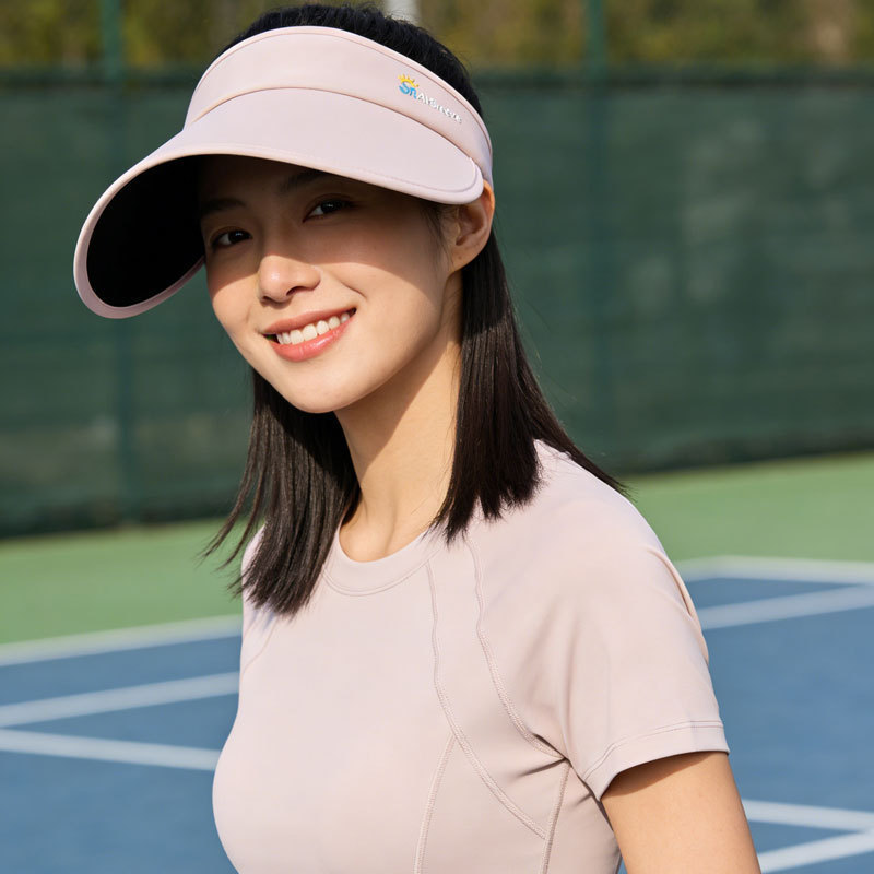 [Estoque pronto] Chapéu de sol de aba grande de vinil feminino esportes ao ar livre lazer corrida primavera verão chapéu