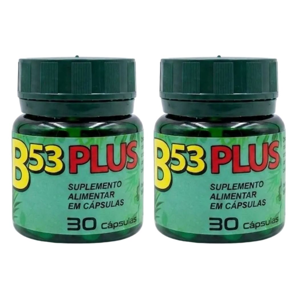Suplemento Alimentar B53 Plus Nova Fórmula | 30 Cápsulas 2 Potes