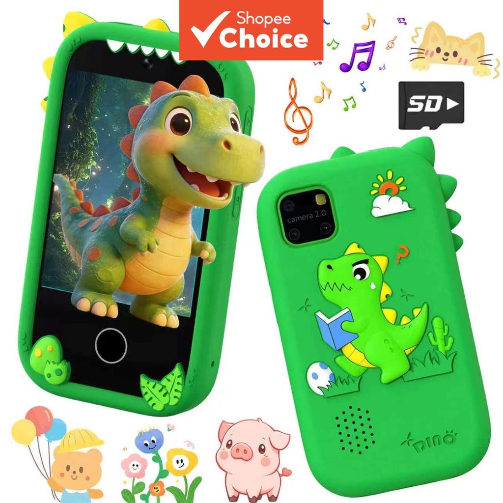 Smartphone Infantil 2,8 Visor Dupla Lente Câmera Brinquedo com 12 Idiomas Bateria 600mAh Recarregável e 20+ Jogos