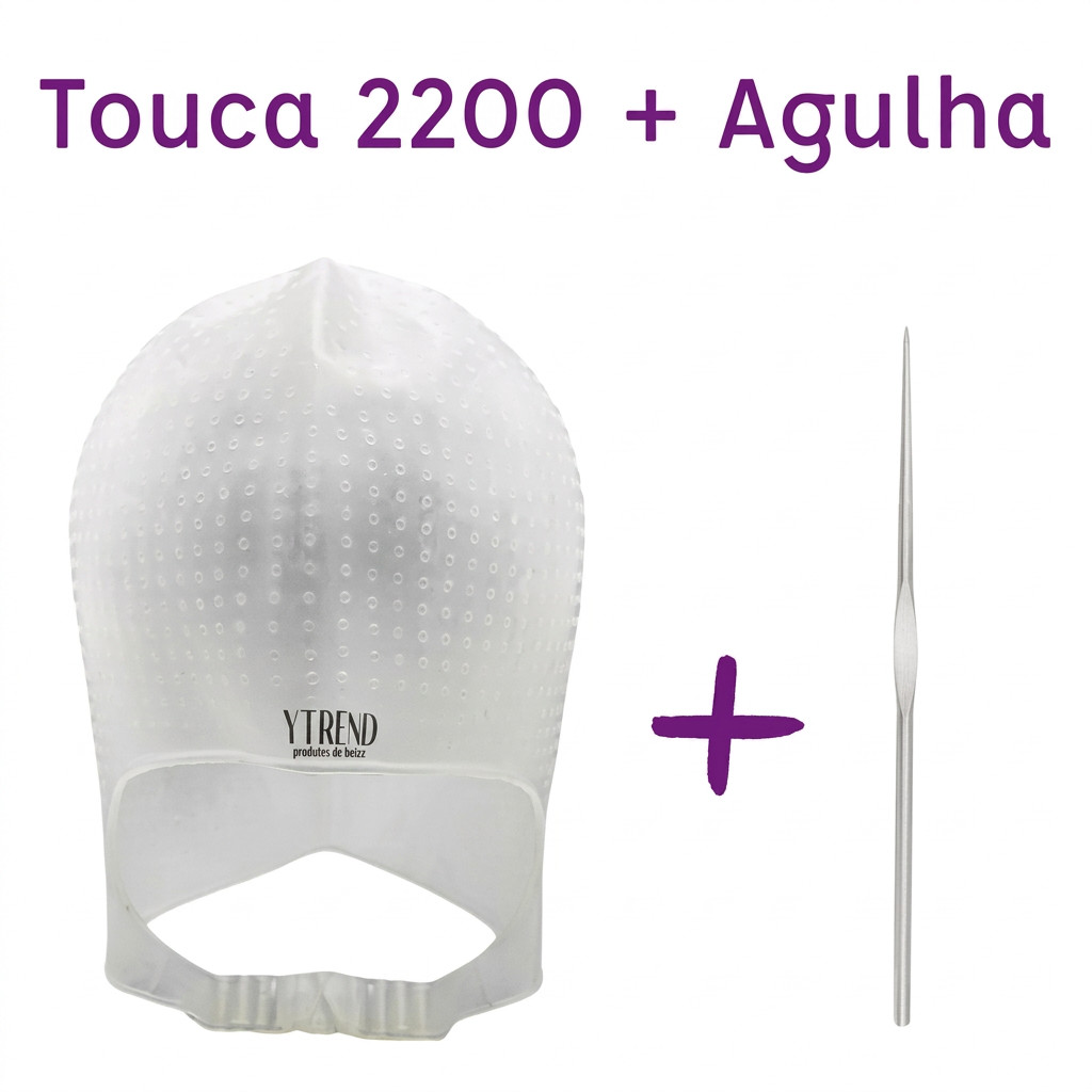 Kit Touca para Luzes Transparente 2200 Furos com Agulha Morena Iluminada