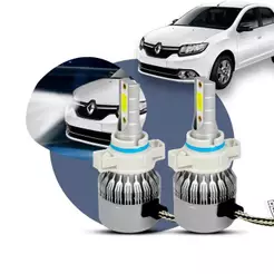 Super LED Farol Milha Renault Sandero Logan 2015 + 6000K 30000h
