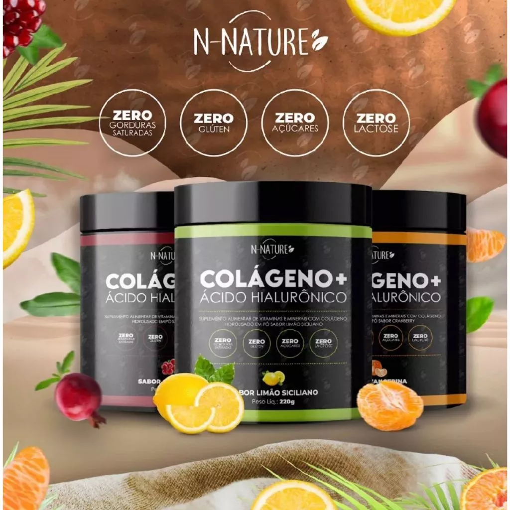 Kit 3 Pote Colageno + Ácido Hialuronico 216g Mega Oferta + Frete Gratis — imagem 1