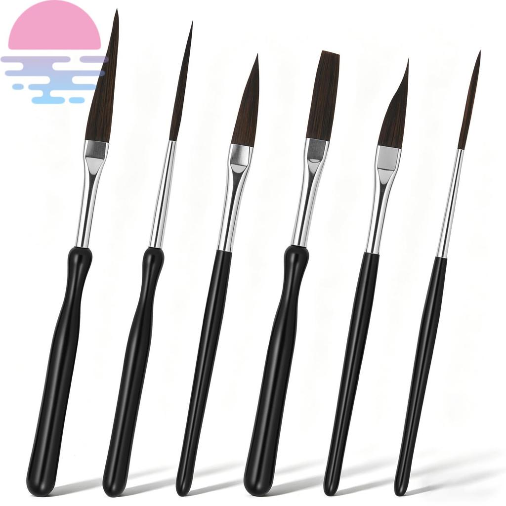 6 Pçs Starter Pinstriping Escova Kit De Alto Desempenho Striping Para Letras E Detalhamento SHOPSKC7639