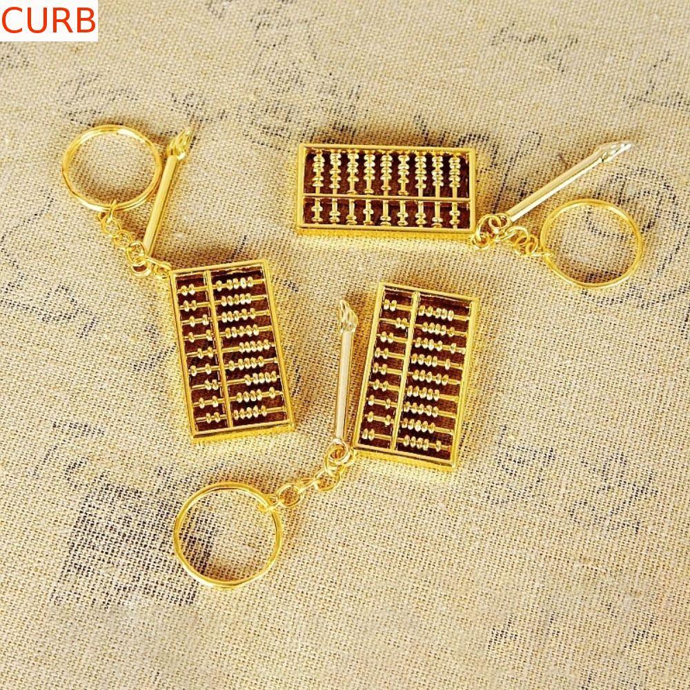 Pingente De Ábaco De Liga CURB , Chaveiro Banhado A Ouro Artesanal , Ornamento De Calculadora Com Atração De Fortuna
