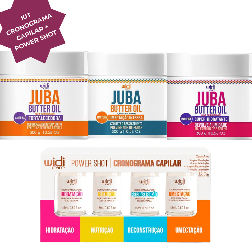 Kit Widi Care Mascara Cronograma Capilar 300g + Power Shot