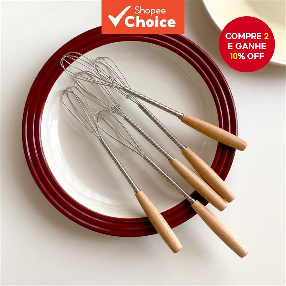 Mini Batedor De Ovo Pequeno Manual Pega De Cozinha Portátil Manteiga Creme De Chicote Aço Inoxidável