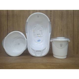 Kit Banheira De Bebê Fofura Adoleta 03 Peças Premium Branco em Oferta na Shopee