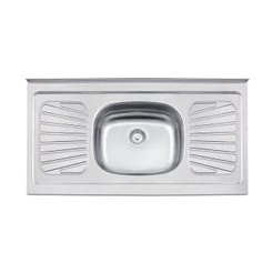 Pia de Apoio Tramontina New Raggi 40 em Aço Inox 105x52cm Com Válvula