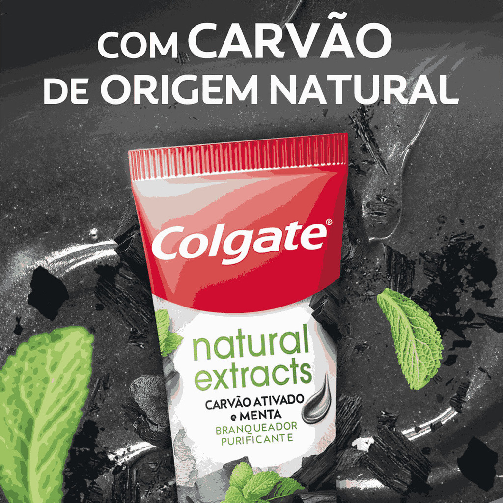 Creme Dental Colgate Natural Extracts Carvao Menta 90g