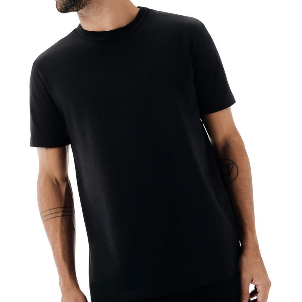 Camiseta Masculina Hering MCAlgodão Peruano Preta LZ5XN10SI