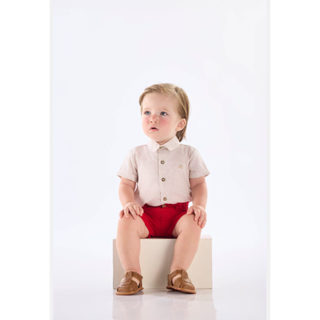 Body Camisa Bebê Menino Algodão Linho Up Baby em Oferta na Shopee