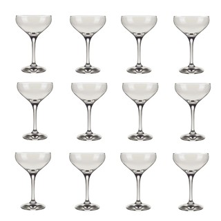 Jogo 12 Taças de Coquetel Drinks 220ml Vidro Mistic Nadir Para Bar Adega Festa e Restaurante