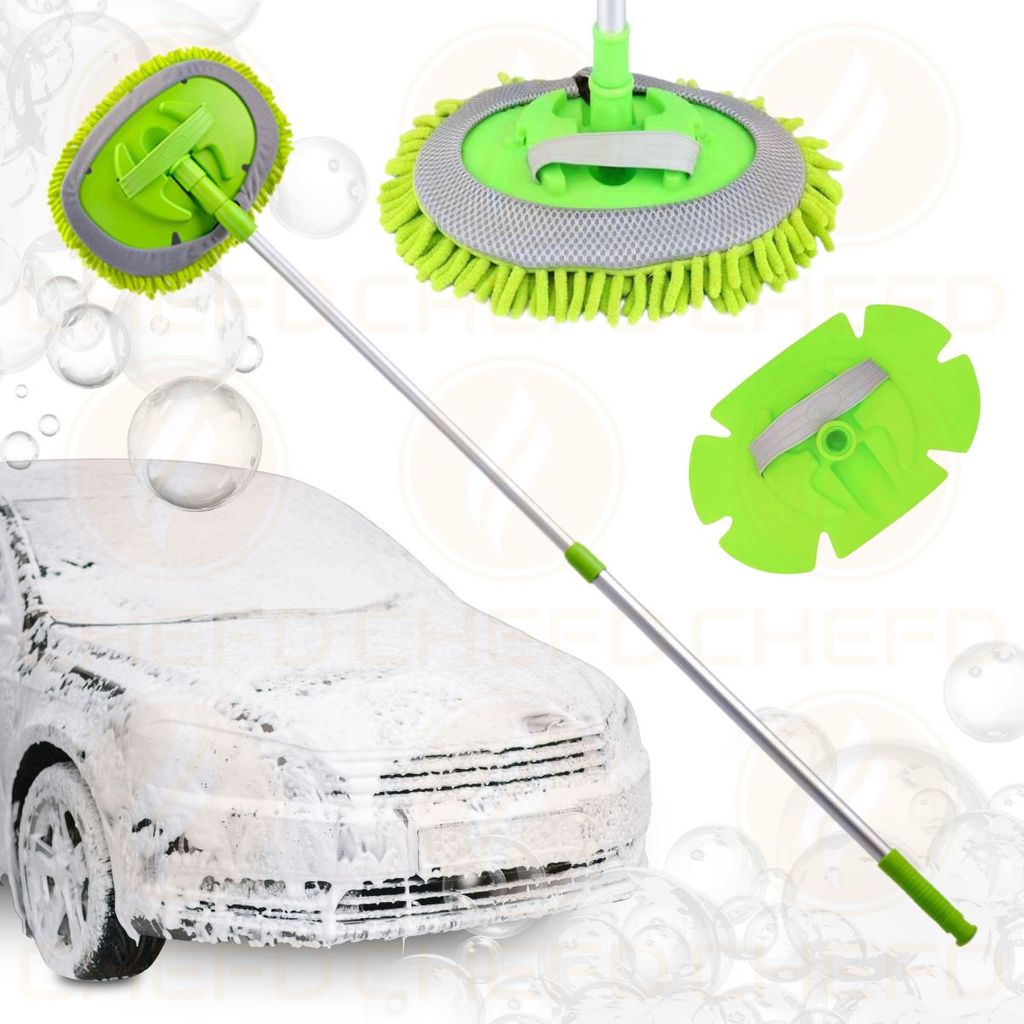 Escova Multifuncional Ajustável 360 Graus Leve Compacta e Ideal para Limpeza Automotiva CHEF D