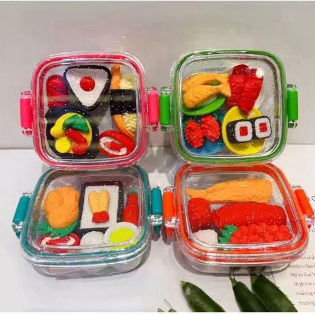 Borracha Temática Sushi com Glitter – Kit Criativo e Divertido em Oferta na Shopee