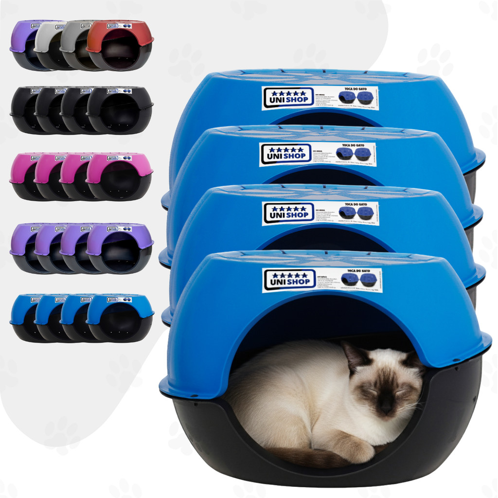 Kit 4 Tocas Cama Para Gatos Casinha Pet alt em Oferta na Shopee