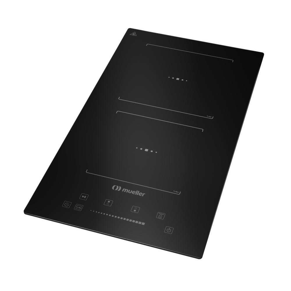 Cooktop 2 Bocas de Indução Mueller Vidro Temperado e Painel Digital 220V Preto - MCN2BK