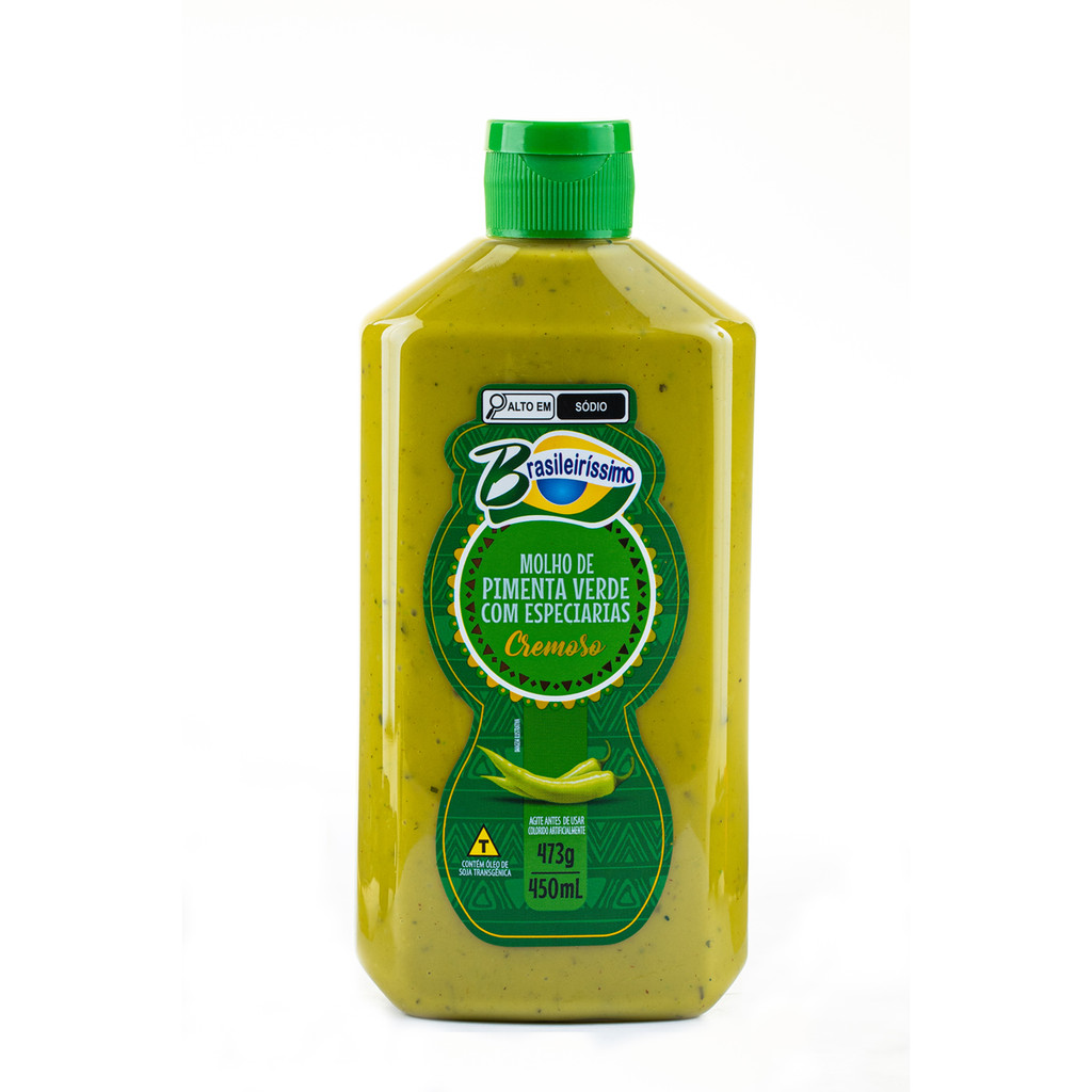 Molho de Pimenta Verde com Especiarias Cremoso Brasileiríssimo 450ml em Oferta na Shopee