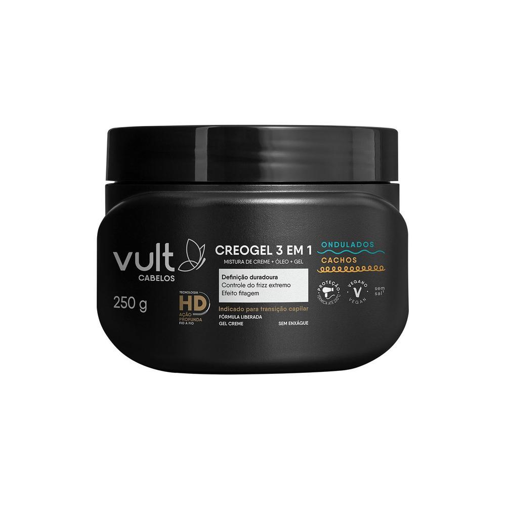 Vult Cabelos Ondulados e Cachos Creogel 3 em 1 250g em Oferta na Shopee