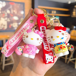 Chaveiro Hello Kitty, série fofa Sanrio, pingente para chave de carro, boneco de desenho animado