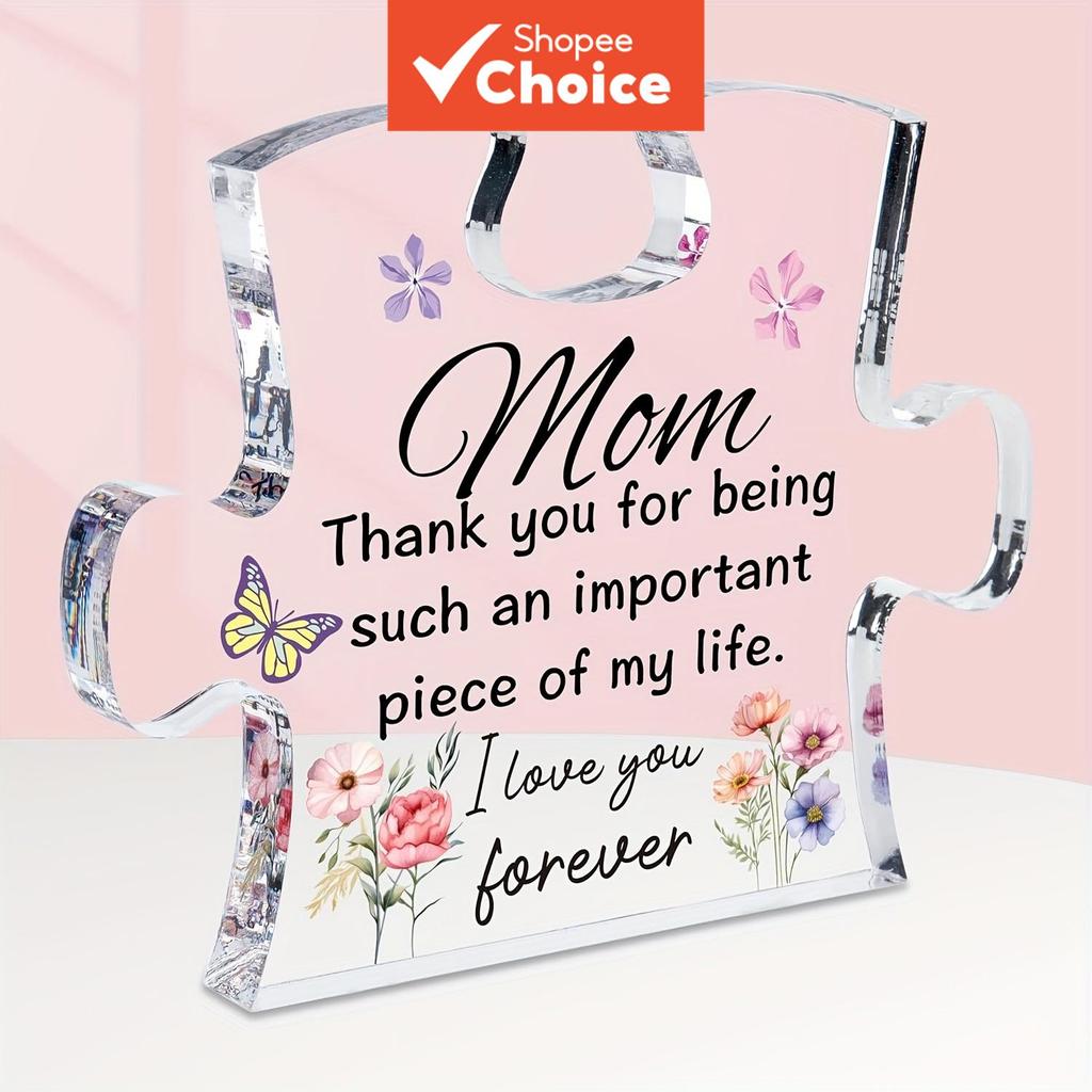 Ornamento De Placa Acrílica De Quebra-Cabeça | Presente Para Mãe Da Filha Filho De Aniversário De Natal O Dia Das Mães 8