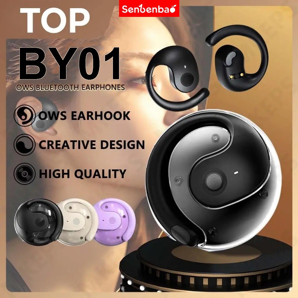 Senbenbao OWS BY01 Fones De Ouvido HiFi Qualidade De Som Fone Bluetooth Sem Fio Com Bateria De Grande Capacidade JM13