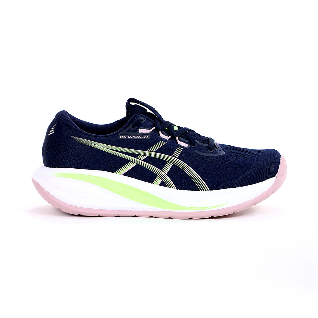 Tênis Asics Gel Cumulus 28 Azul Escuro e Verde - Feminino