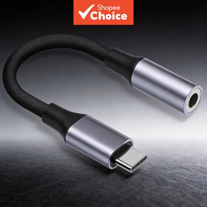 Adaptador USB-C para tomada de fone de ouvido de 3,5 mm, cabo de áudio AUX Tipo-C para Samsung Pro Wireless HiFi Max